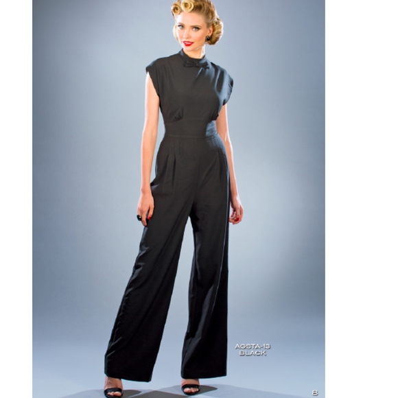 Stop Staring Pants - NEW ! VTG black pantsuit Stop Staring NWT